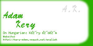 adam kery business card